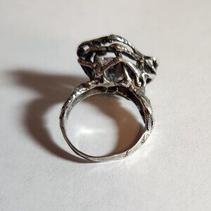 Vintage Sterling Silver Bird Nest Ring